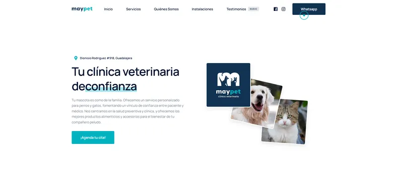 Screenshot de Veterinaria Maypet